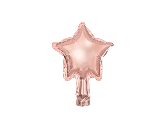 Foil balloons Stars, 12cm, rose gold (1 pkt / 25 pc.)