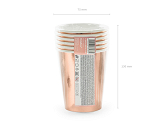Cups She said yes!, rose gold, 220ml (1 pkt / 6 pc.)