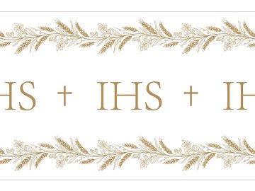 Table Runner ''IHS'', Nonwoven Fabric, 40 x 500 cm