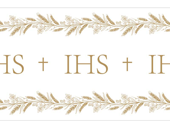Table Runner ''IHS'', Nonwoven Fabric, 40 x 500 cm