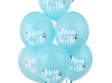 Balloons 30 cm, Mom to Be, Pastel Light Blue (1 pkt / 6 pc.)