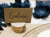 Wooden place cards holders, diameter 3-4cm (1 pkt / 6 pc.)