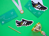 Invitations Football - Shoe, mix (1 pkt / 6 pc.)