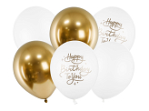 Balloons 30cm, Happy Birthday To You, mix (1 pkt / 6 pc.)