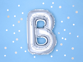 Foil Balloon Letter ''B'', 35cm, silver
