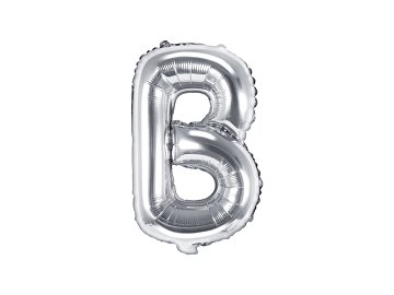 Foil Balloon Letter ''B'', 35cm, silver