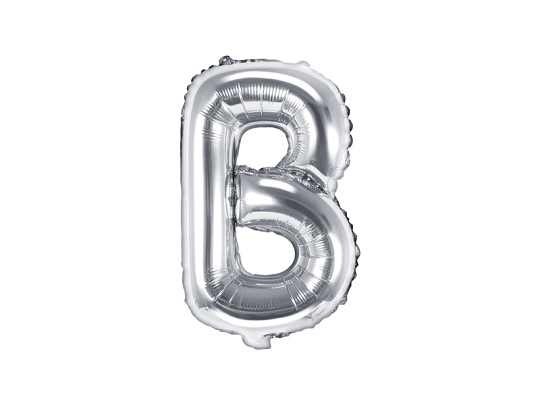 Foil Balloon Letter ''B'', 35cm, silver