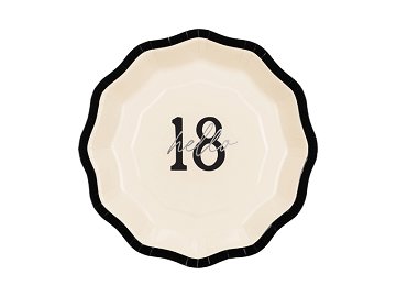 Paper plates ''Hello 18'', mix, 18 cm (1 pkt / 6 pc.)