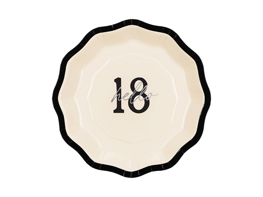 Paper plates ''Hello 18'', mix, 18 cm (1 pkt / 6 pc.)