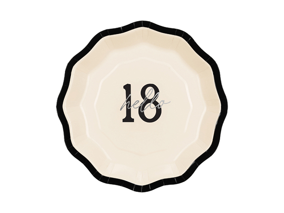 Paper plates ''Hello 18'', mix, 18 cm (1 pkt / 6 pc.)