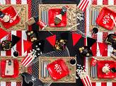Treat bags Pirates Part, kraft, 8x18x6cm (1 pkt / 6 pc.)