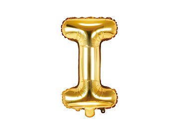 Foil Balloon Letter ''I'', 35cm, gold
