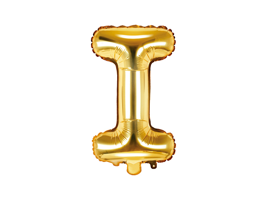Foil Balloon Letter ''I'', 35cm, gold