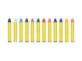 Face paint crayons (1 pkt / 12 pc.)