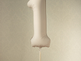 Foil Balloon Number ''1'', 86cm, light warm grey