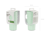 Plastic cups Frill, 220 ml, sage (1 pkt / 4 pc.)