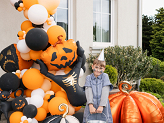 Foil balloon Scarecrow, 60x100 cm, black and orange