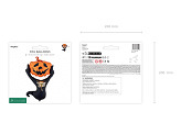 Foil balloon Scarecrow, 60x100 cm, black and orange