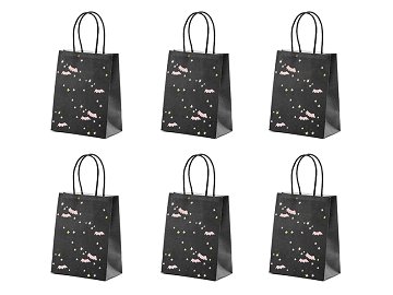 Gift bag Bats, black, 14x18x8cm