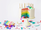 Birthday candles, plain, gold, 6cm (1 pkt / 6 pc.)