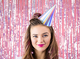 Party hats, iridescent, 16cm (1 pkt / 6 pc.)