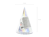 Party hats, iridescent, 16cm (1 pkt / 6 pc.)