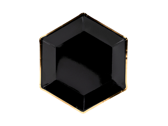 Plates Let's Celebrate, black, 23cm (1 pkt / 6 pc.)