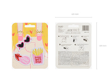 Iron on patches Kiss me, mix, 4.5-6.5x3-6 cm (1 pkt / 3 pc.)