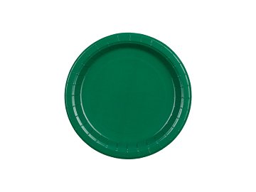 Paper Plates, dark green, 18 cm (1 pkt / 6 pc.)