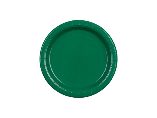 Paper Plates, dark green, 18 cm (1 pkt / 6 pc.)