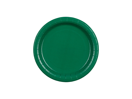 Paper Plates, dark green, 18 cm