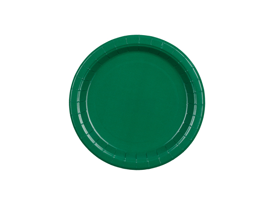 Paper Plates, dark green, 18 cm (1 pkt / 6 pc.)