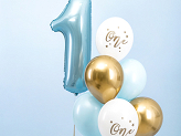 Balloons 30cm, One, Pastel Light Blue (1 pkt / 6 pc.)