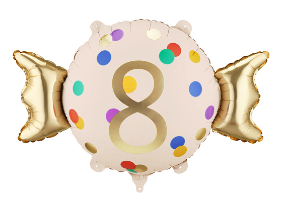Foil balloon Candy ''8'', 61x37 cm, mix