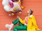 Foil balloon Roller Skate, 74x51cm, mix