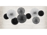 Decorative Rosettes, Black&White, mix (1 pkt / 5 pc.)