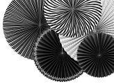 Decorative Rosettes, Black&White, mix (1 pkt / 5 pc.)