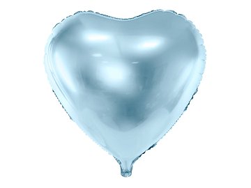 Foil Balloon Heart, 45cm, sky-blue