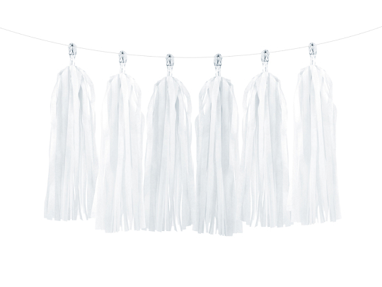 Tassel garland, white