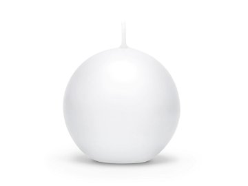 Candle Sphere, matt, white, 8cm (1 pkt / 6 pc.)