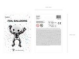 Foil balloon Skeleton, 84x100cm