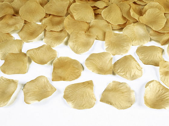 Rose petals in a bag, gold (1 pkt / 100 pc.)