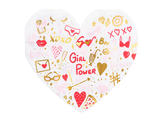 Napkins Heart, mix, 16x15cm (1 pkt / 20 pc.)