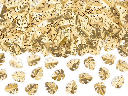 Metallic confetti Leafs, gold, 15g