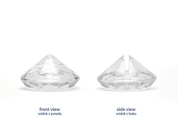 Diamond place card holder, colourless, 40 mm (1 pkt / 10 pc.)