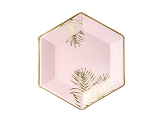 Plates Leaves, light pink, 23cm (1 pkt / 6 pc.)