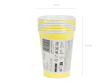 Paper Cups, yellow, 250ml (1 pkt / 6 pc.)