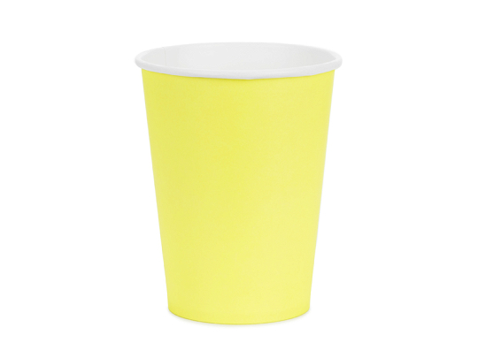 Paper Cups, yellow, 250ml (1 pkt / 6 pc.)