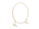 Circle backdrop stand, gold, 2m