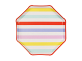 Plates Stripes, 24.5x24.5 cm, mix (1 pkt / 6 pc.)